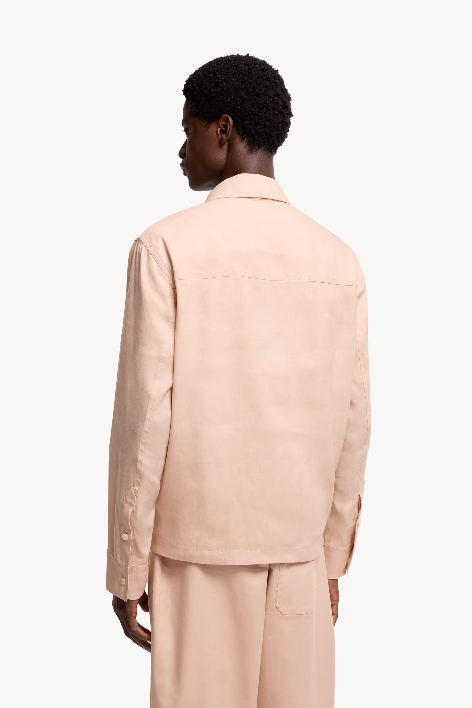 Moncler x Gilga Farm by Donald Glover Linen Blend Shirt Men Peach Pink Moncler 5
